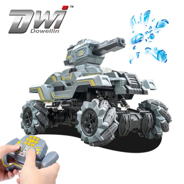 2020 New Toys 2.4G 4WD 360 Degree Rotation Turret Angle Adjustable RC Drift Army Tank With Water Bomb Battle Truck RC Stunt Car